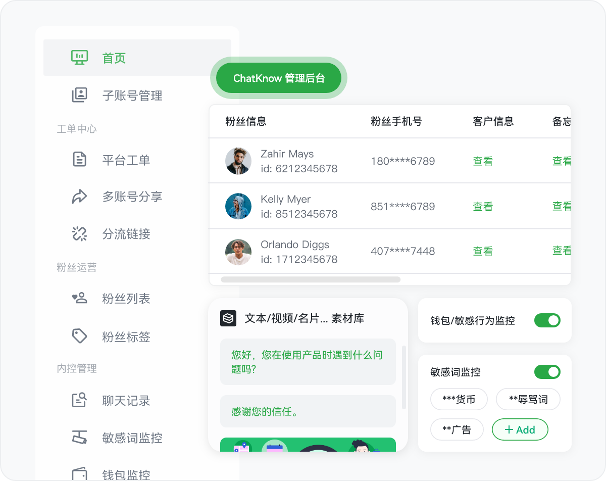 ChatKnow数据统计和消息备份功能展示